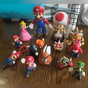 Lot of Mario figures